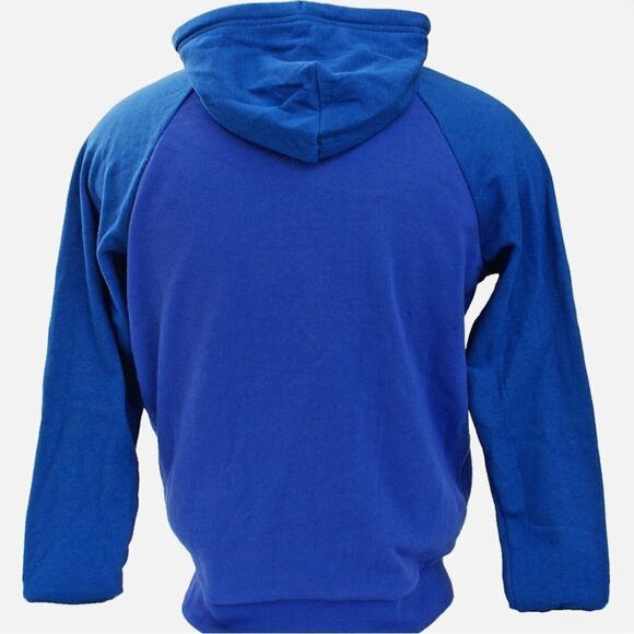 Under Armour Men's Small Blue Rival Fleece Wordmark Colorblock Hoodie - Picture 2 of 9